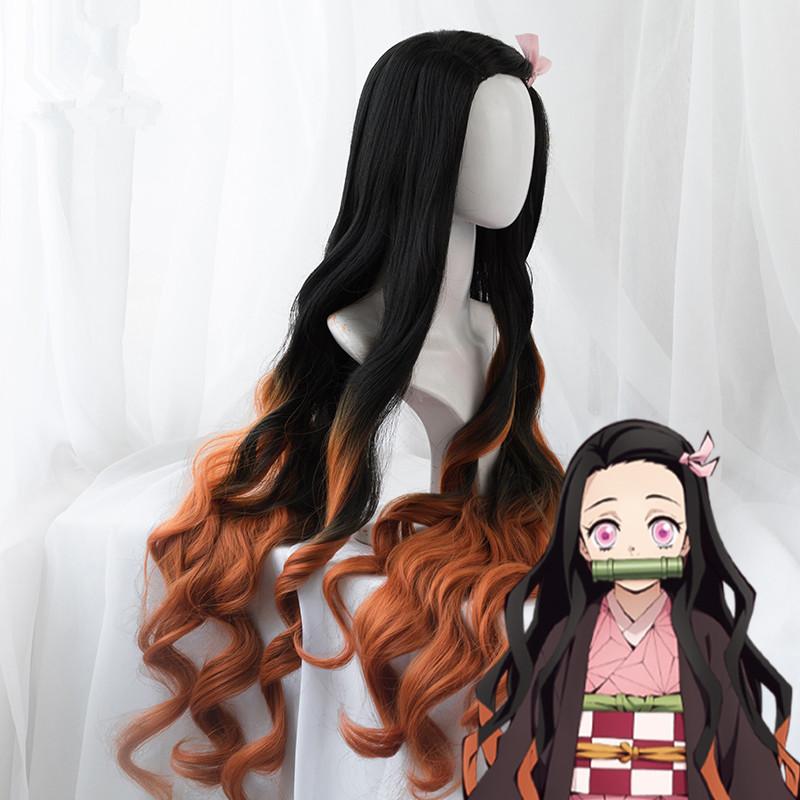 Demon Slayer: Kimetsu No Yaiba-Kamado Nezuko cos wig WS2026