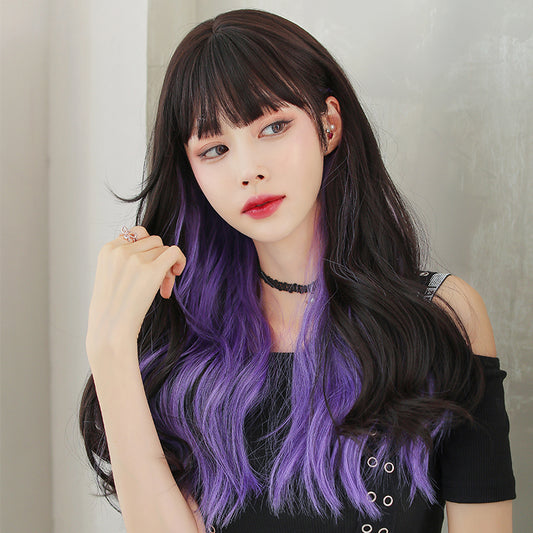 Black mix purple daily wig WS2333