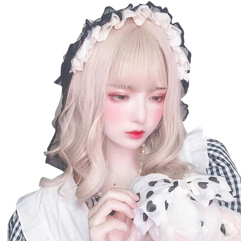 lolita girl daily long curly wig WS2142