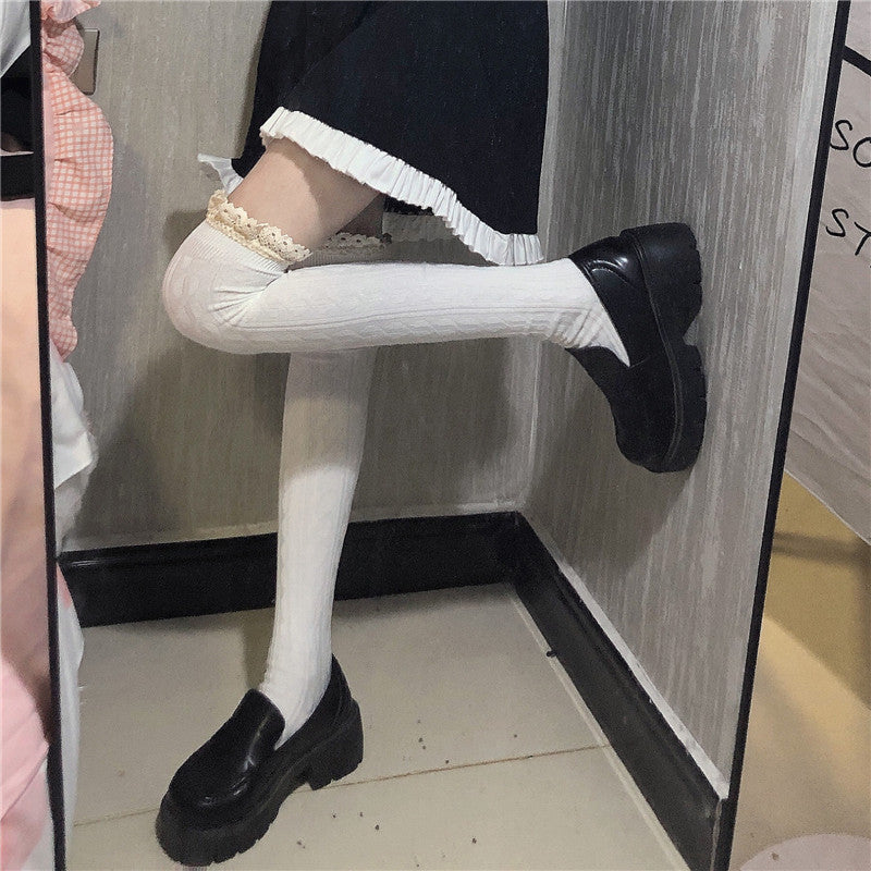 Lovely Lolita lace knee-length socks SS2400