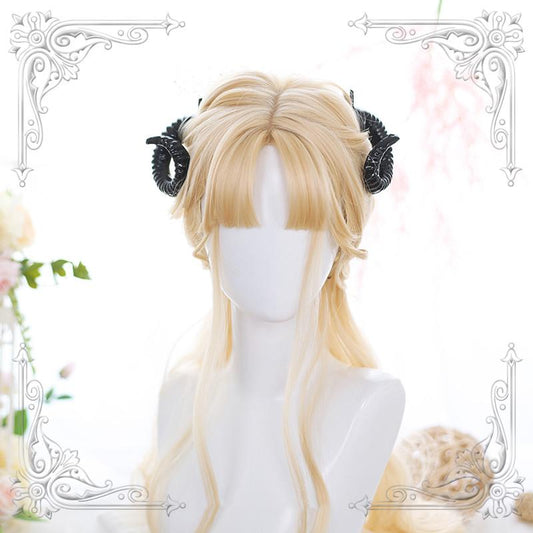 Lolita Golden Long Curly Wig   WS1062