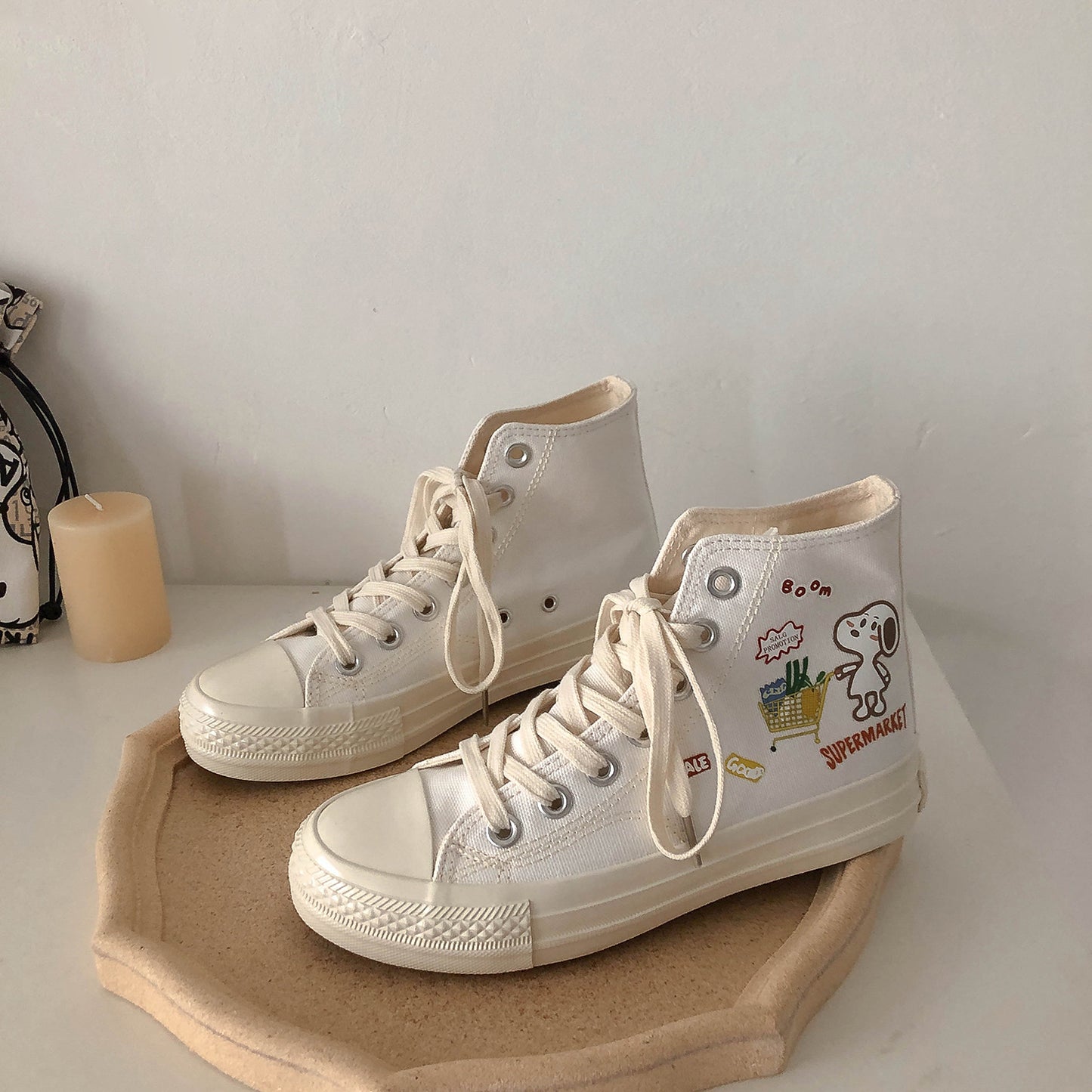 Cute soft girl high top canvas shoes SS2462