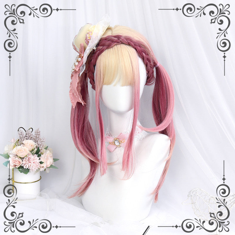 Gentle girly pink natural lolita wig WS2243