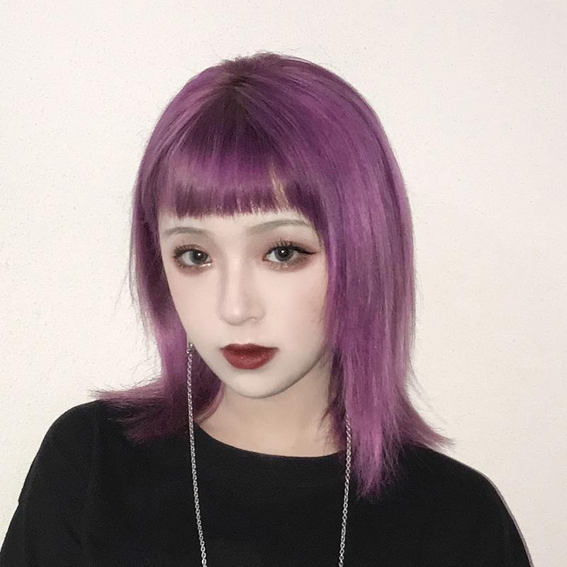 Sweet and lovely purple mid-length wig WS1165