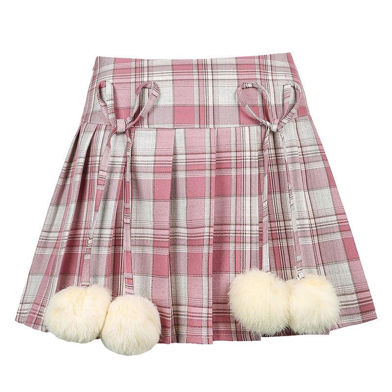 Ffashion fur ball skirt SS2598