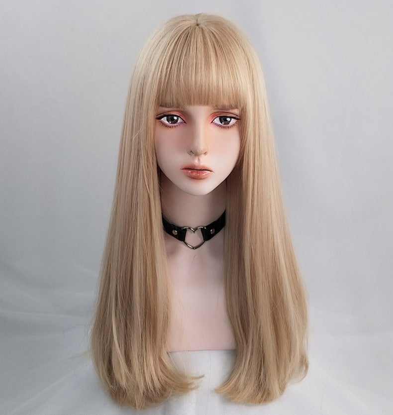 Fashion golden bangs natural wig WS2374