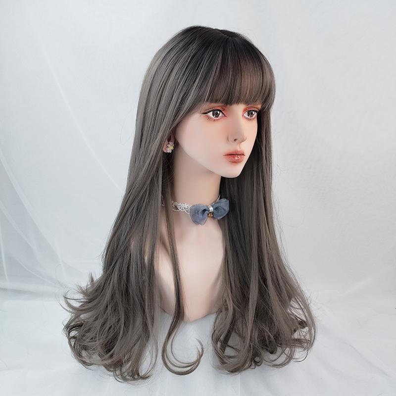 Sweet and lovely big wave curly mixed color wig WS1175