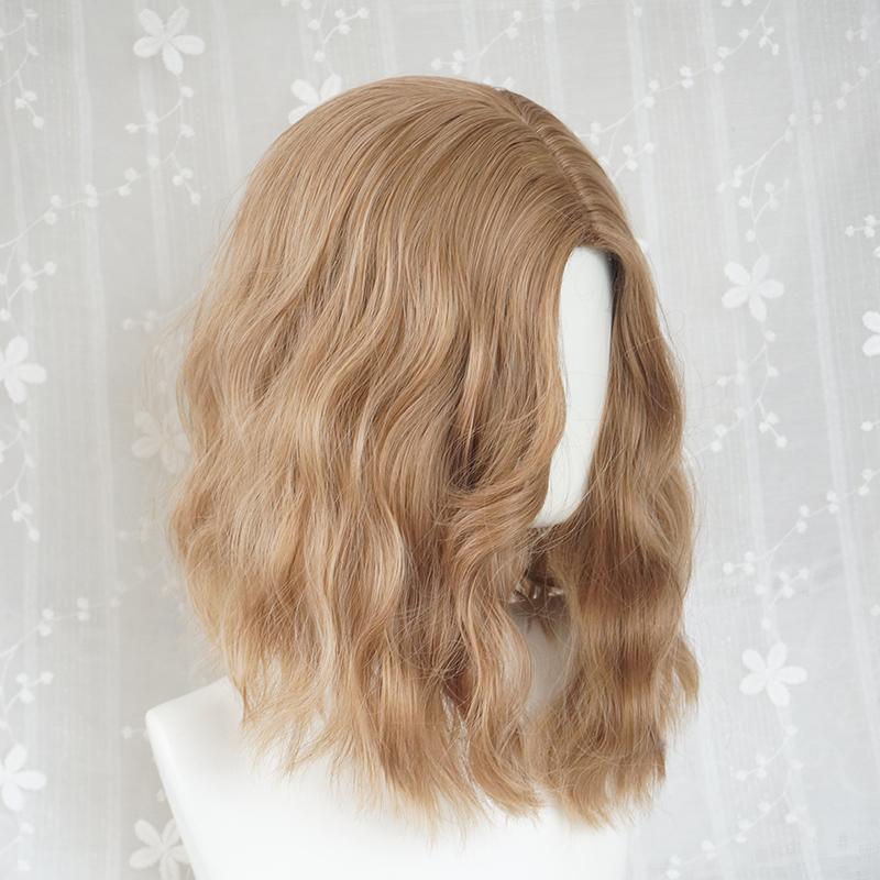 Fashion Egg Roll Head Linen Gold Cute Lolita Wig WS1169