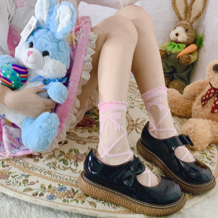 Japanese girl crystal silk socks  SS1239