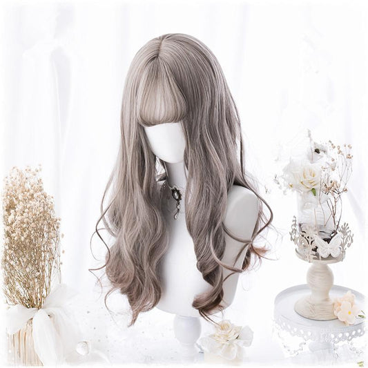 Harajuku soft girl gradient long curly hair Lolita wig WS2014