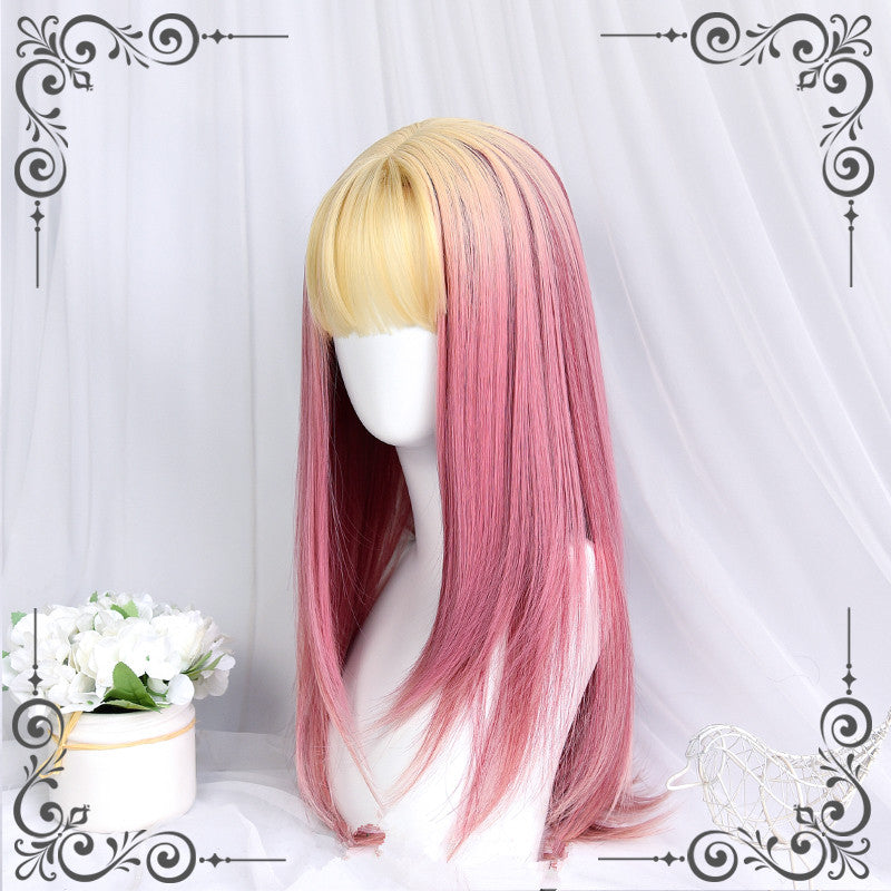 Gentle girly pink natural lolita wig WS2243