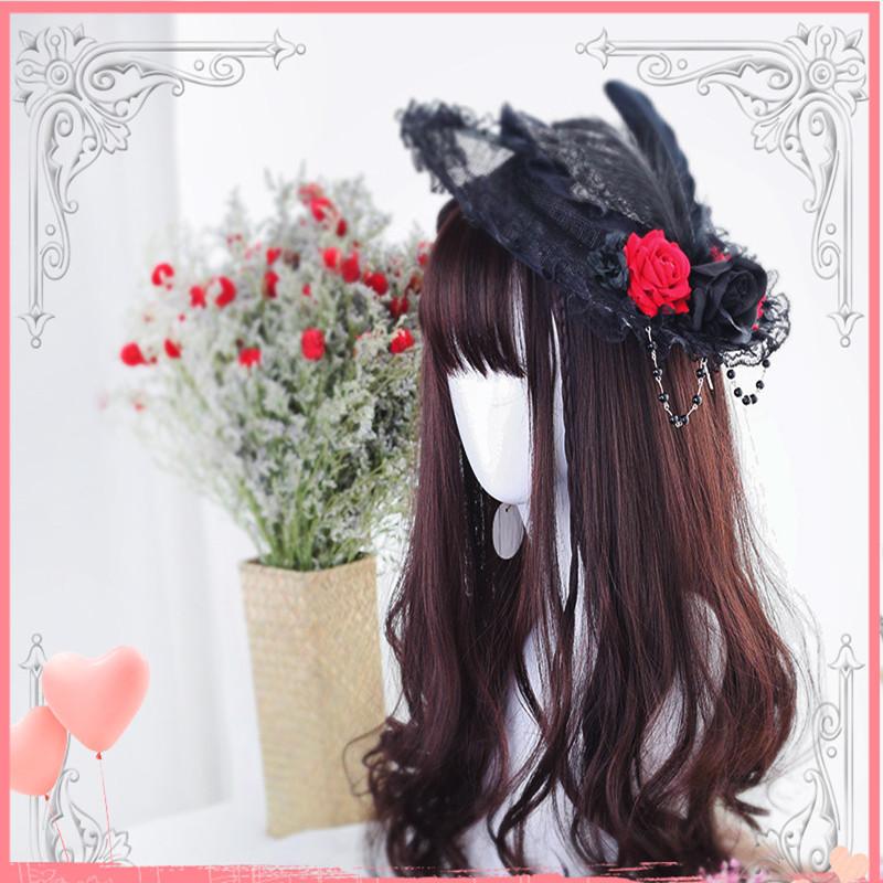 Harajuku Lolita Curly Dark Brown Wig WS1322