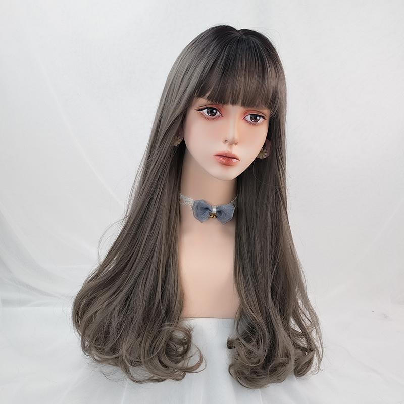 Sweet and lovely big wave curly mixed color wig WS1175