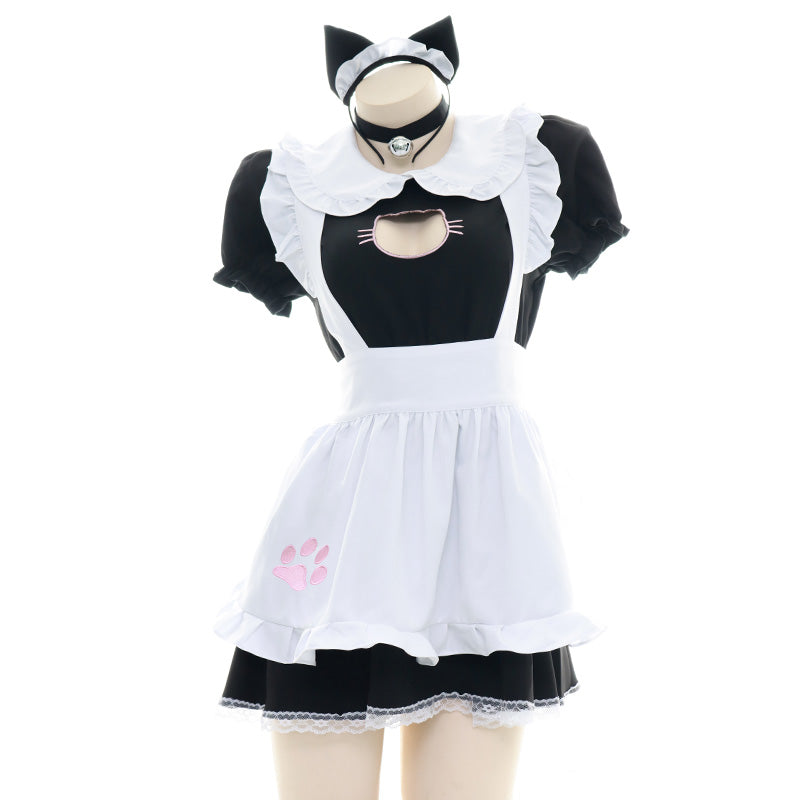 Cute cat open chest dress   SS1185