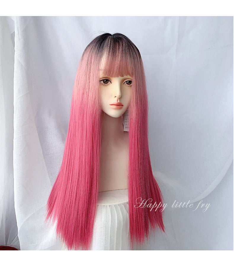 Super cute pink gradient wig WS2365