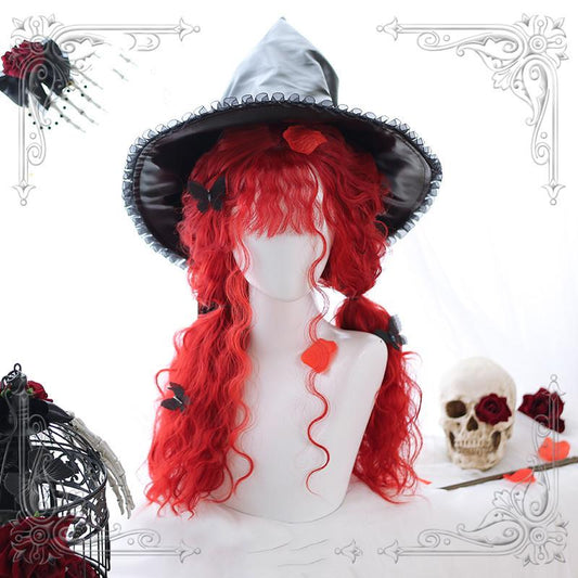 Harajuku Long Curly Hair Lolita Red Wig WS1302