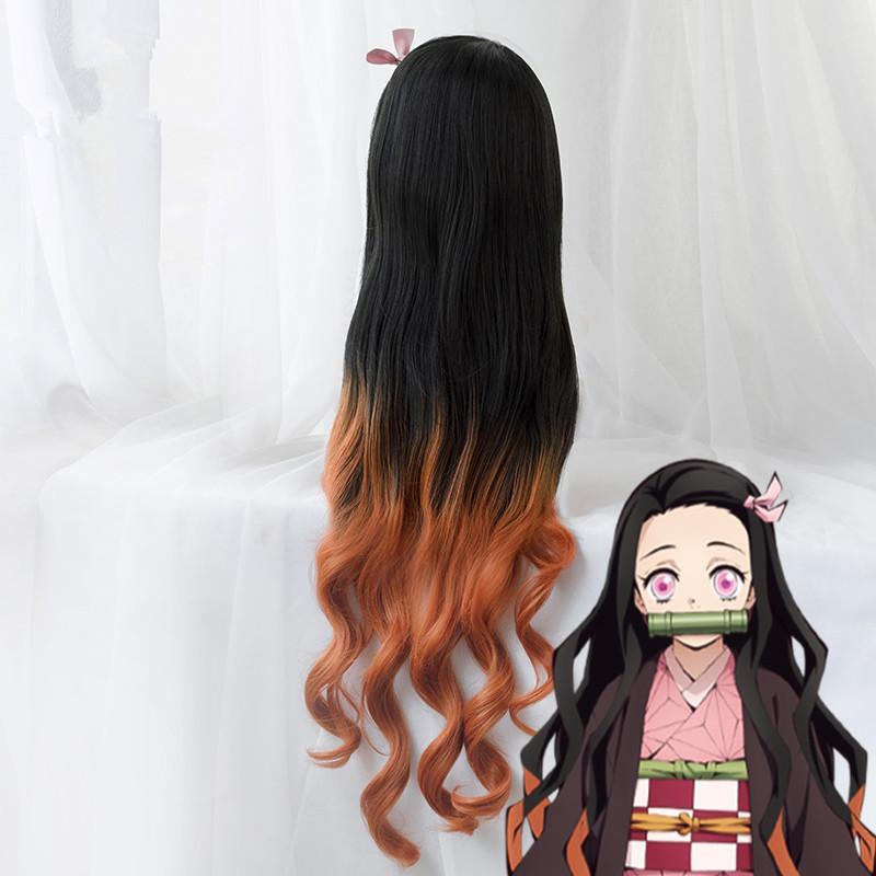 Demon Slayer: Kimetsu No Yaiba-Kamado Nezuko cos wig WS2026