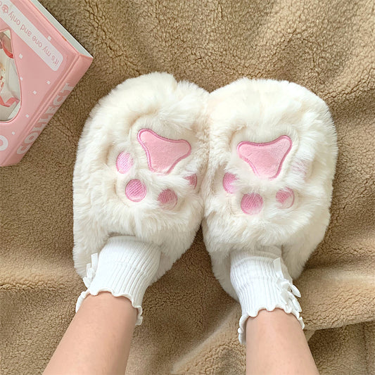 Cute cat's claw hairy slippers SS2724