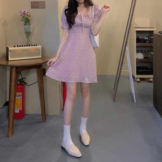 Vintage purple polka dot dress SS2467