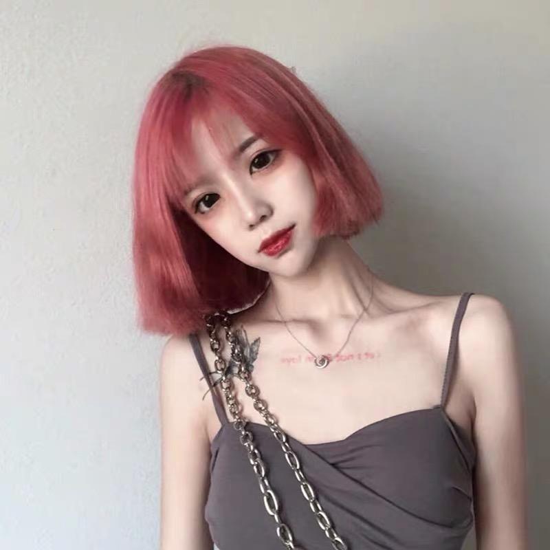 Cool and handsome short hair pink lolita wig WS1173