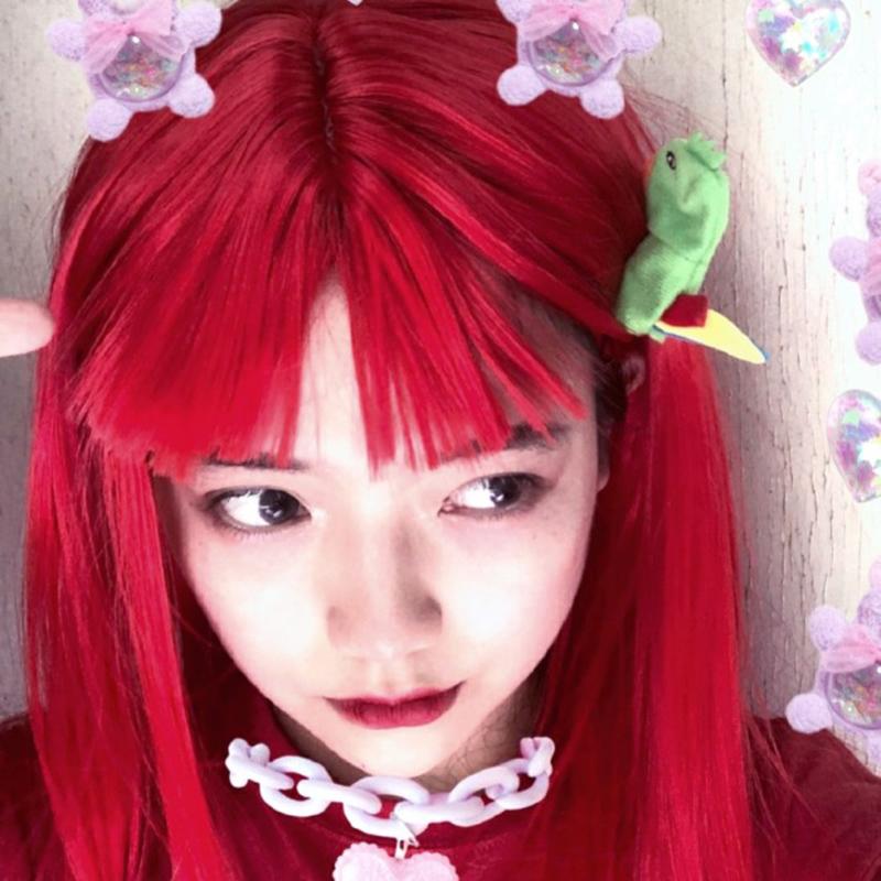 Lolita Red Long Hair Wig WS1229