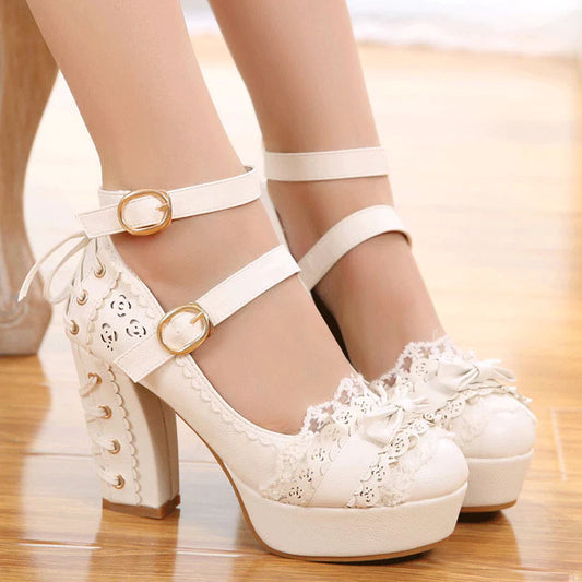 Lace bow heels  SS3051