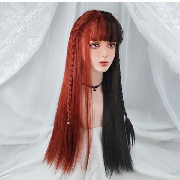 Daily lolita long straight hair wig WS1095