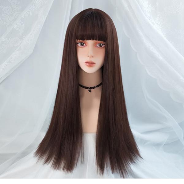 Daily lolita long straight hair wig WS1095