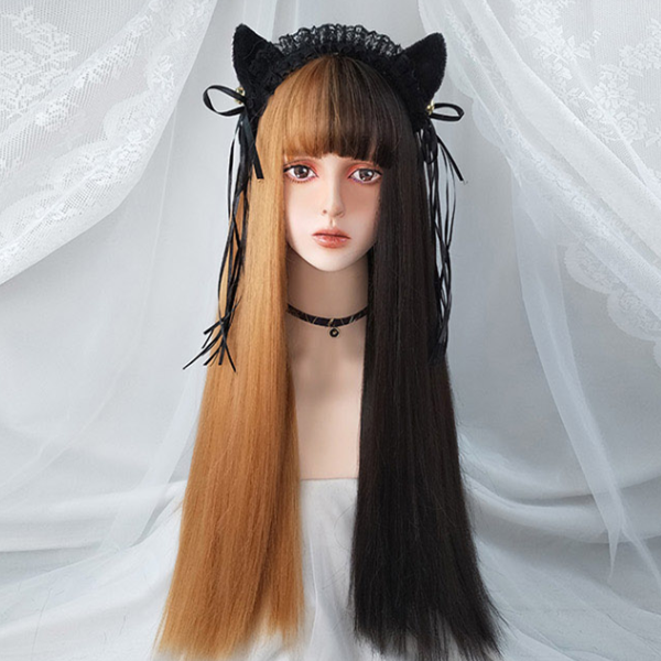 Daily lolita long straight hair wig WS1095