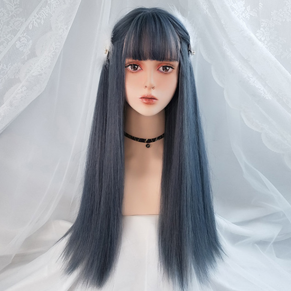 Daily lolita long straight hair wig WS1095