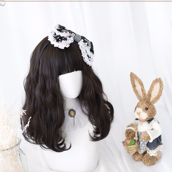 Lolita female curly hair loli round face wig WS2061