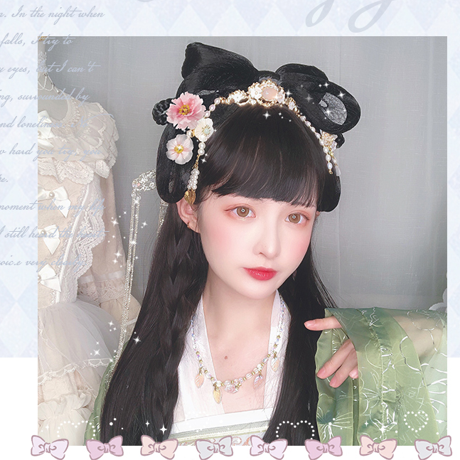 Hair Temple Hanfu Costume Model Wig WS2046