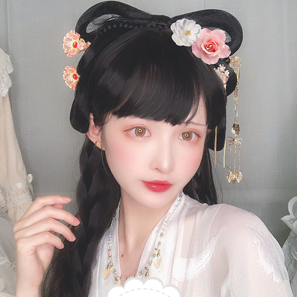 Hair Temple Hanfu Costume Model Wig WS2046