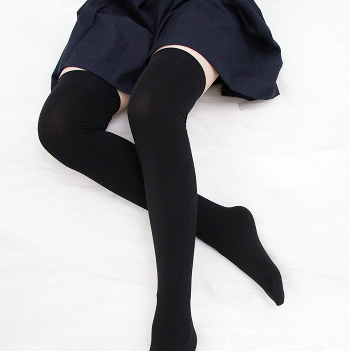 Velvet Japanese white stockings SS1224