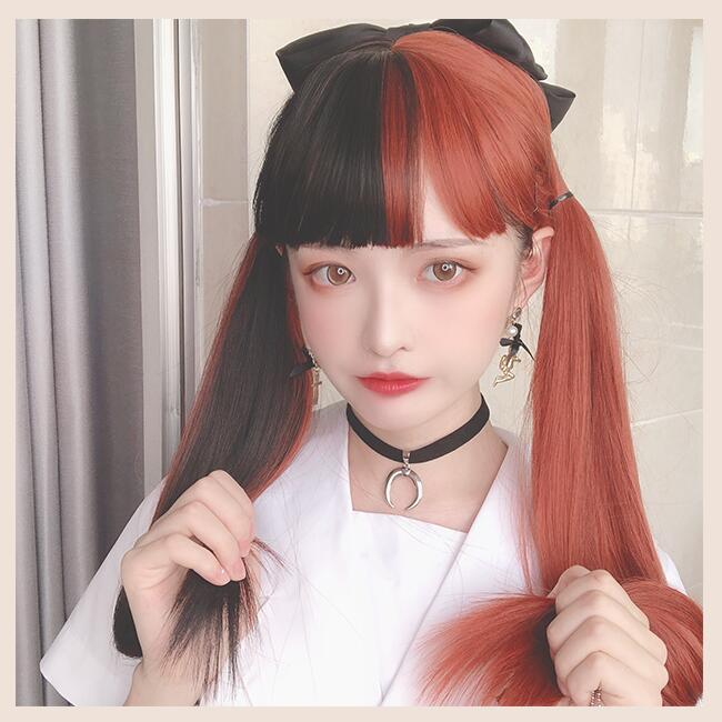 Fashion orange girl with straight hair lolita WS2157