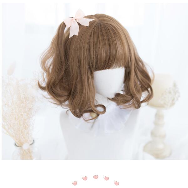 Lolita Harajuku cute short curly wig WS2160