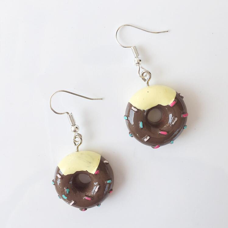 Cute simulation cake donut earrings WS3057