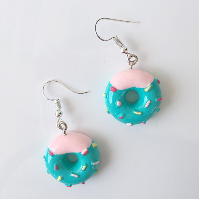 Cute simulation cake donut earrings WS3057