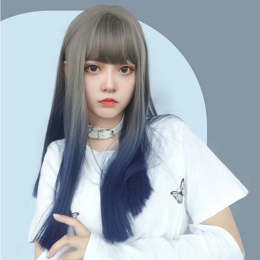 Cool gradient blue wig WS2355