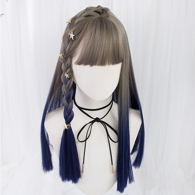 Cool gradient blue wig WS2355