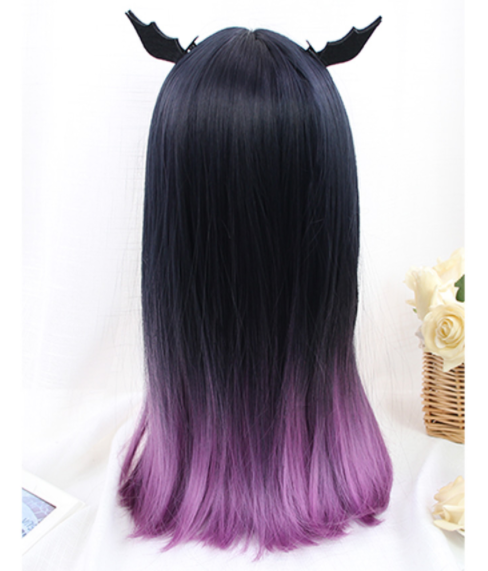 Japanese purple gradient playful wig WS2364