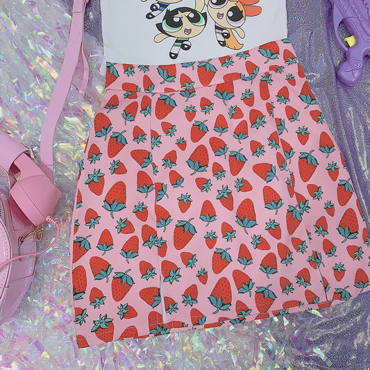 Pink strawberry skirt SS2042