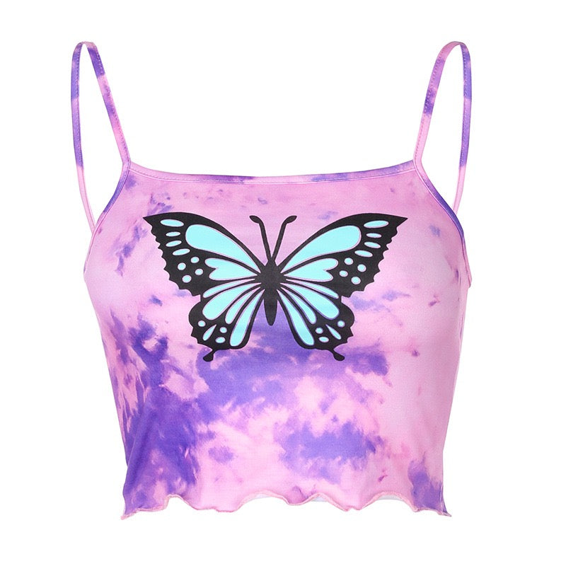 Tie-dye butterfly camisole SS2069