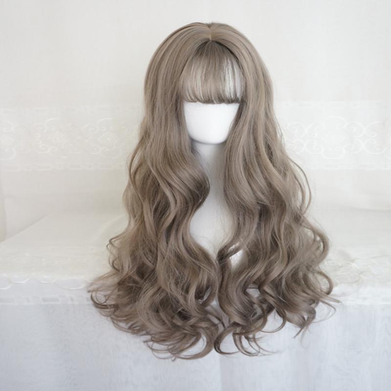 Lolita fluffy melange long straight hair wig WS1131