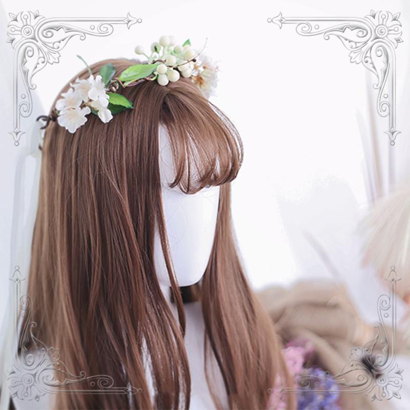 Lolita Dark Brown Long Curly Hair Wig  WS1018