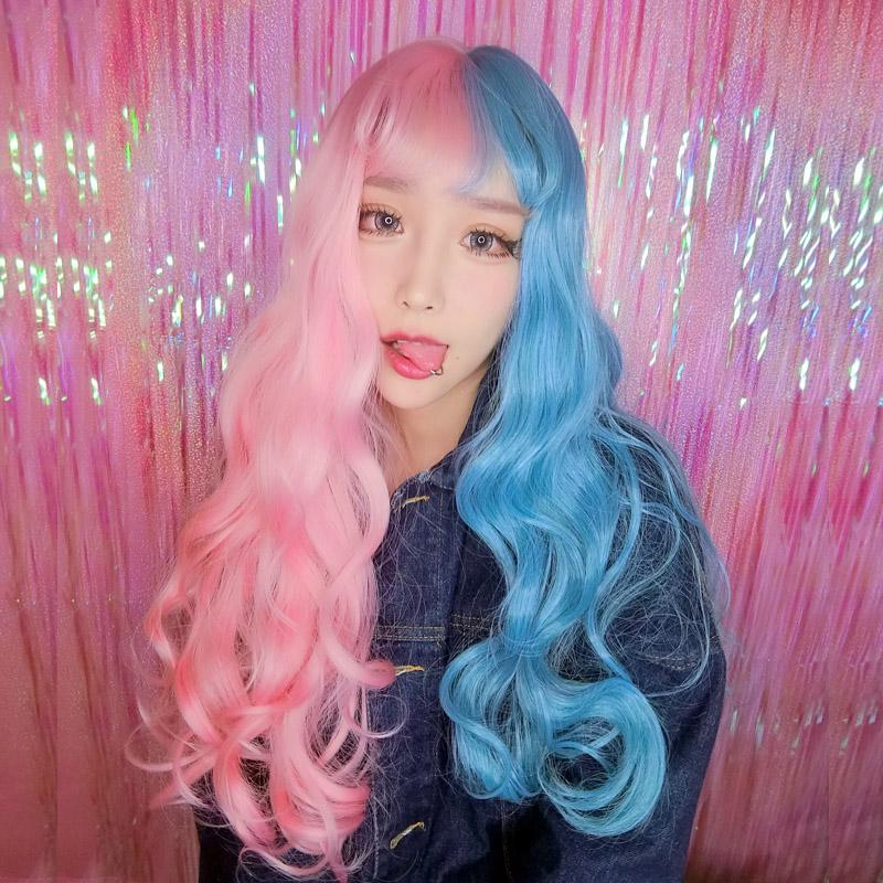 Big wave Harajuku lolita mixed color wig WS1184