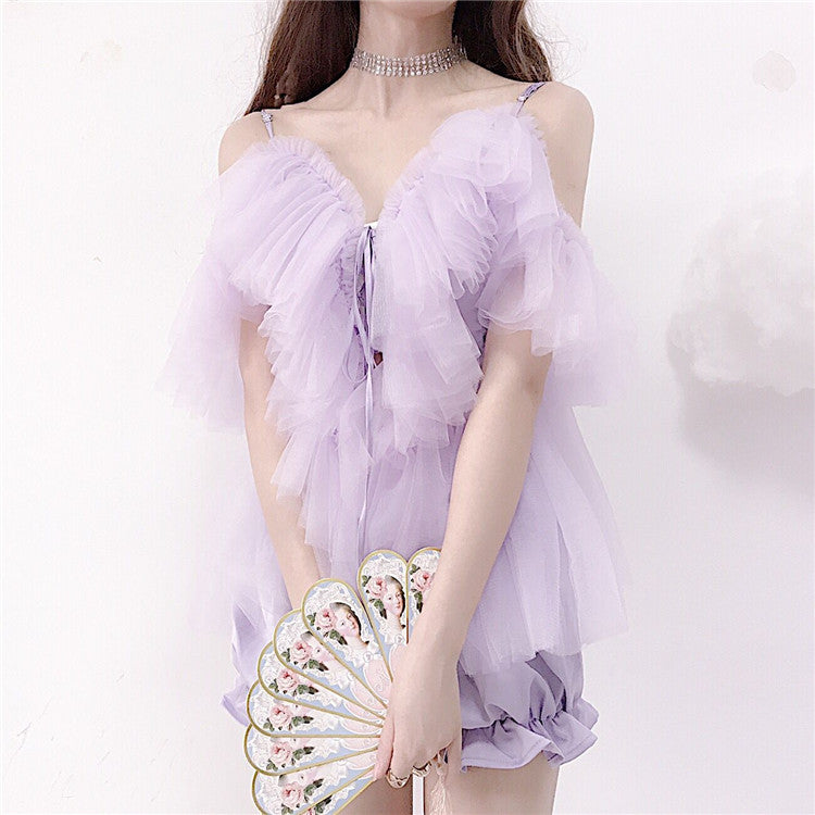 Light purple suspender top  SS1252