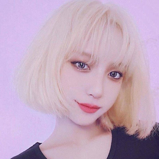 Wig blonde cute short hair WS1105