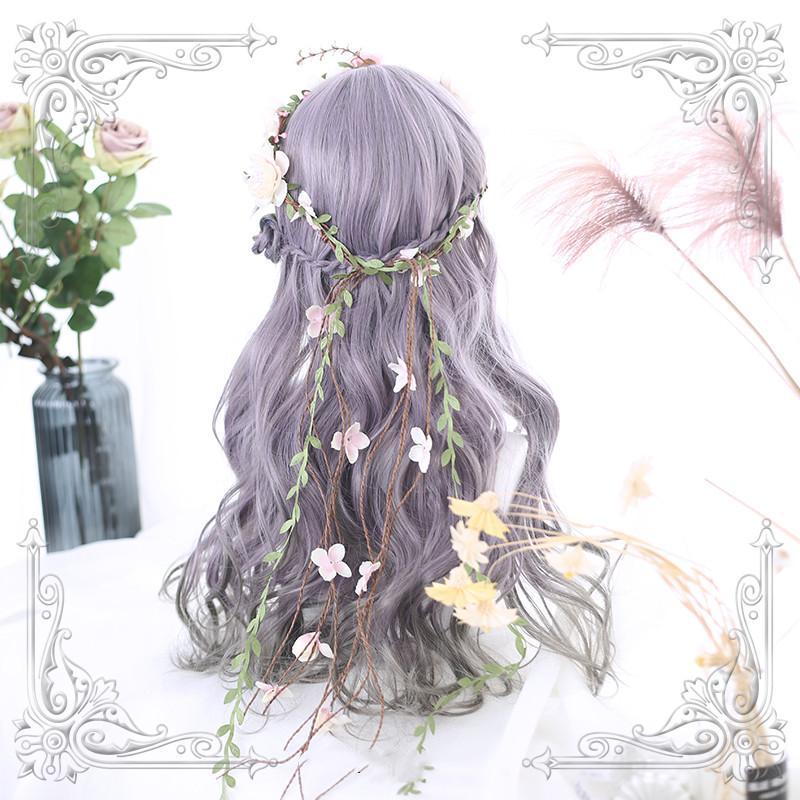 Lolita Purple Long Curly Wig WS1030