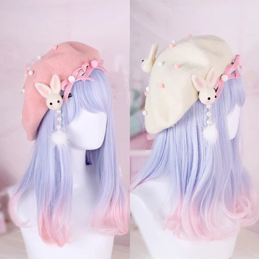 Lolita Fashion White Rabbit Beret  SS3049